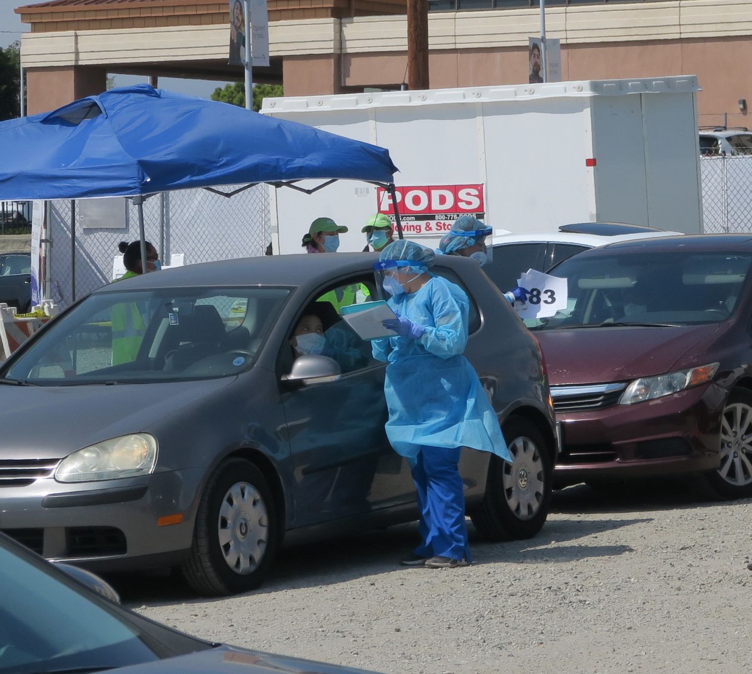 Coronavirus testing site in Boyle Heights